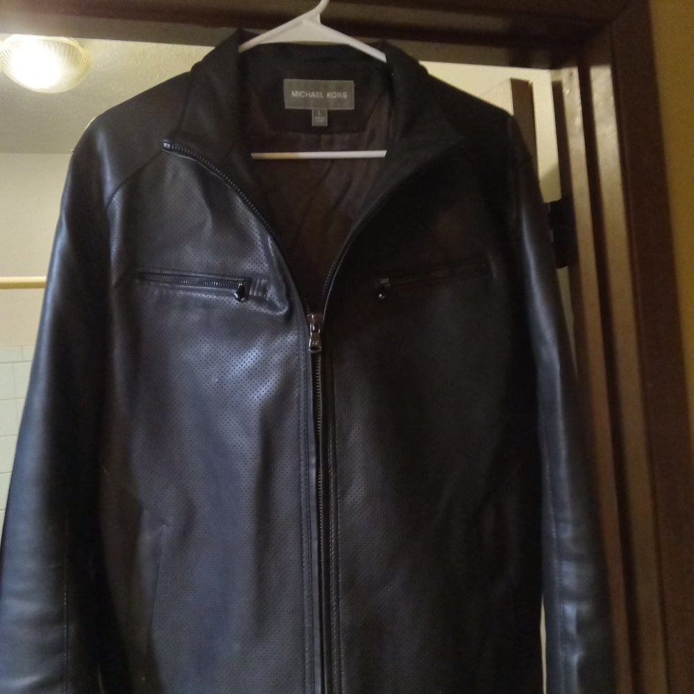 Michael kors leather coat